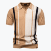 Lapel Short-Sleeved Knitted Polo Shirt