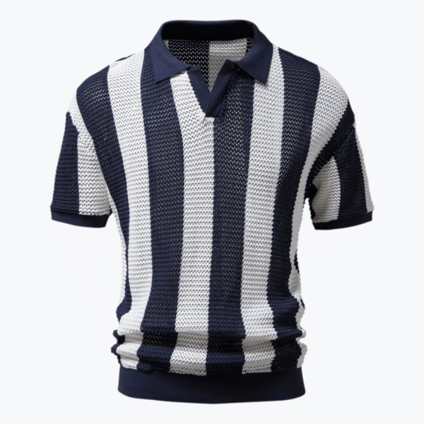 Men's Hollow Short-Sleeved Polo Shirt