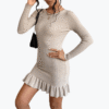 Slim Fit Sweater Midi Skirt