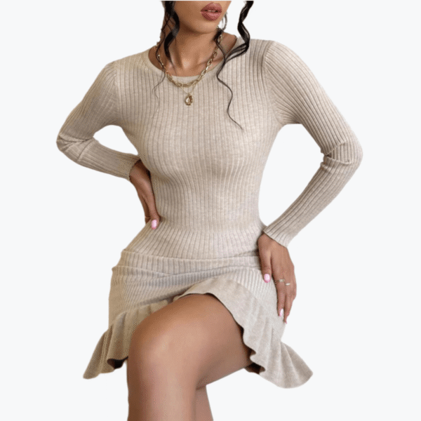 Slim Fit Sweater Midi Skirt