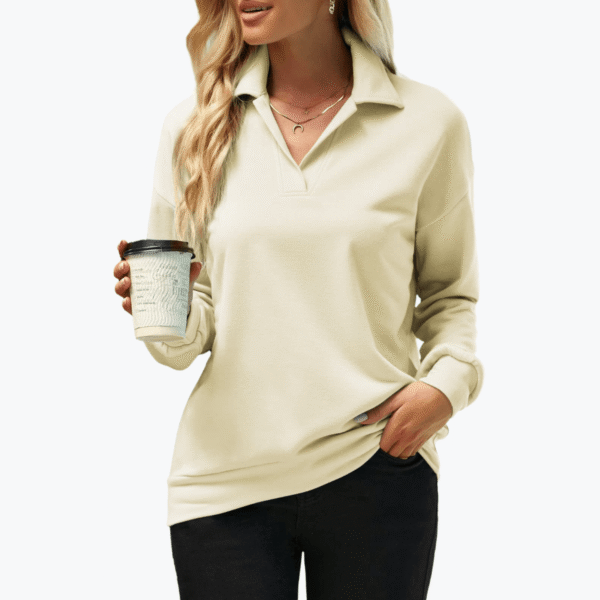 Solid Color Long Sleeve Women's Top
