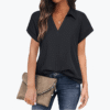 Women's Solid Color Short Sleeve Casual Shirt