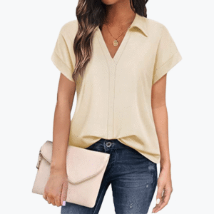 Women's Solid Color Short Sleeve Casual Shirt