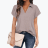 Women's Solid Color Short Sleeve Casual Shirt