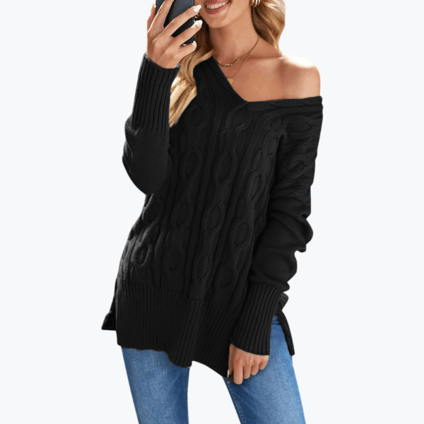 Women's V-Neck Knit Sweater