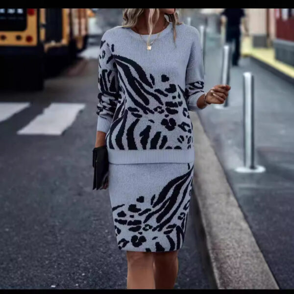 Women's Sweater Skirt Suit