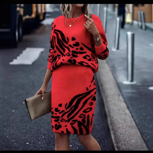 Women's Sweater Skirt Suit